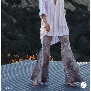 Free People Just float on printed flare jeans